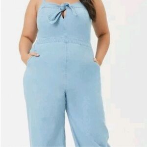 Forever 21 Plus denim jumpsuit